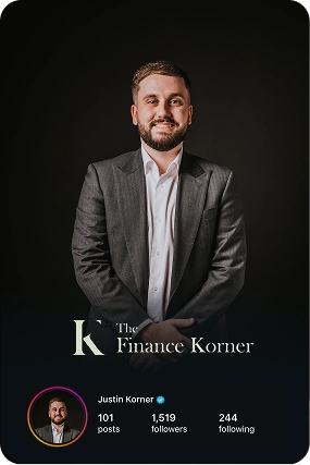 Justin Korner, mortgage broker at The Finance Korner and Mober client