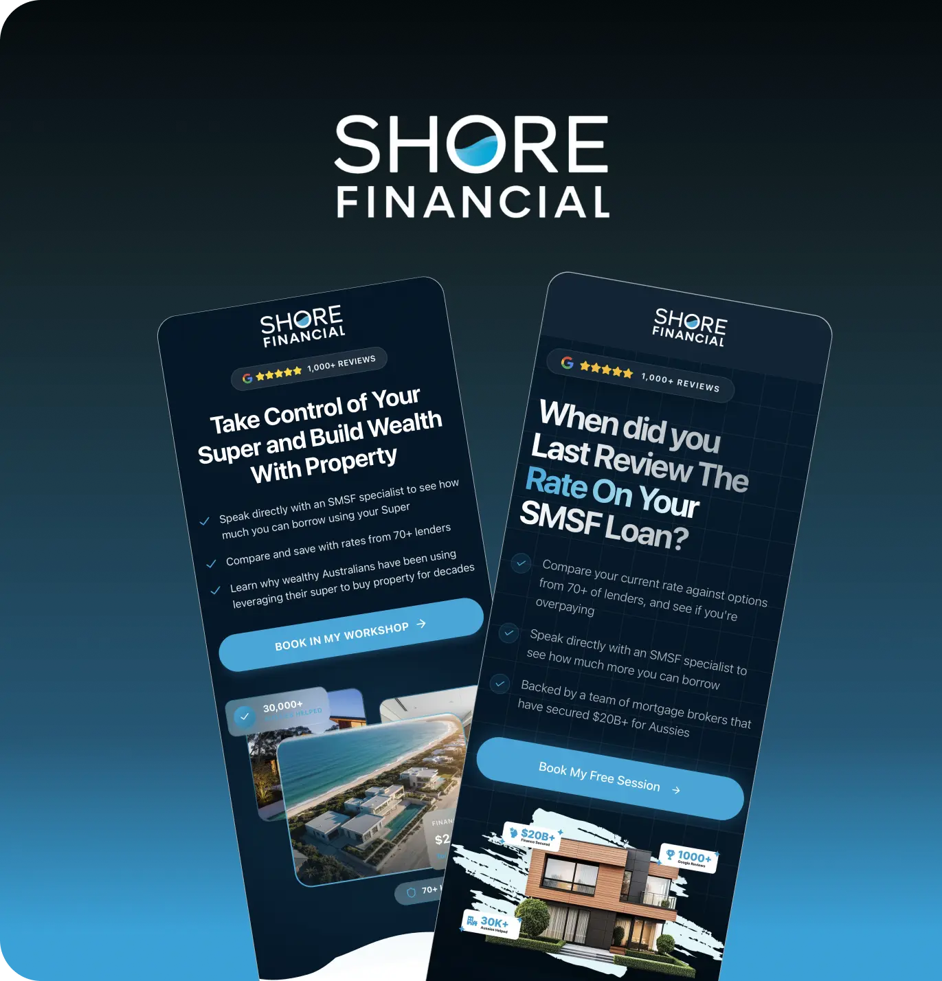 Case study banner for Shore Financial