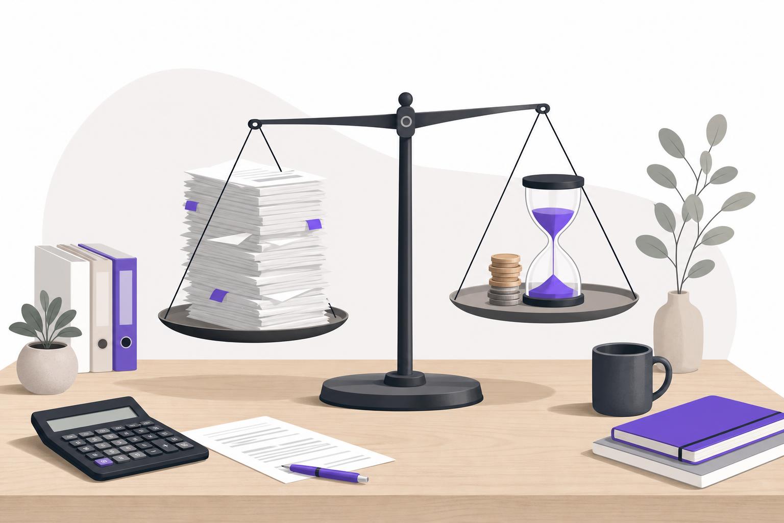 Illustration editoriale — Automatiser la comptabilité de sa PME : combien ça coûte vraiment et ce que ça fait gagner