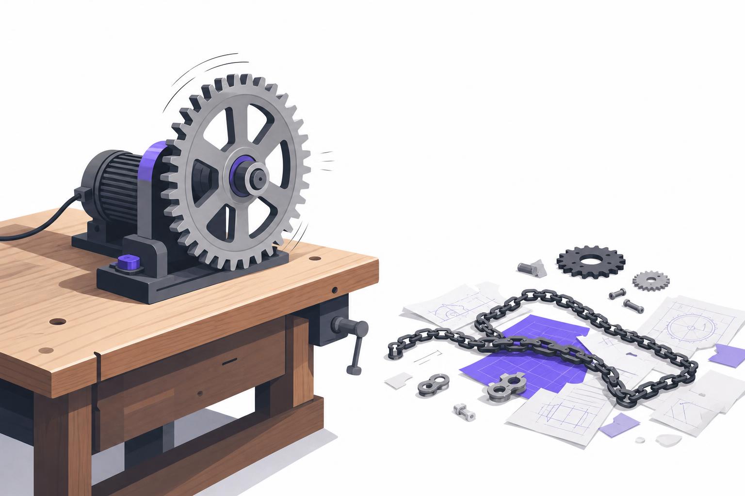 Illustration editoriale — Automatiser un process qui n’existe pas : l’erreur qui coûte le plus cher aux PME