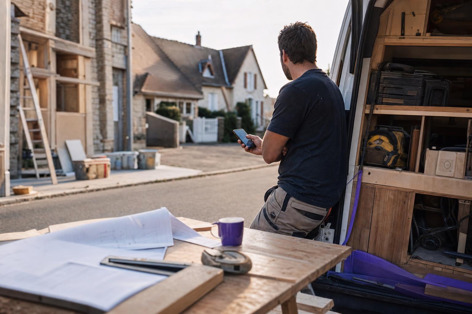 Illustration editoriale — Créer et référencer un site d'artisan (S1) : combien ça coûte de le faire soi-même vs le rendre vraiment trouvable près de chez soi