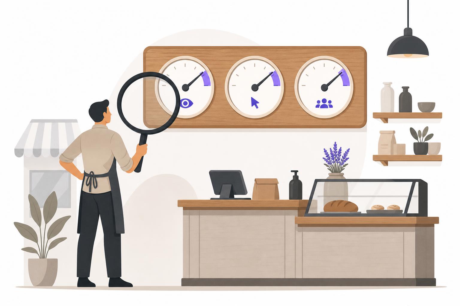 Illustration editoriale — AI Overviews de Google en 2026 : comment mesurer si une PME y apparaît (les 3 chiffres à suivre dans la Search Console)