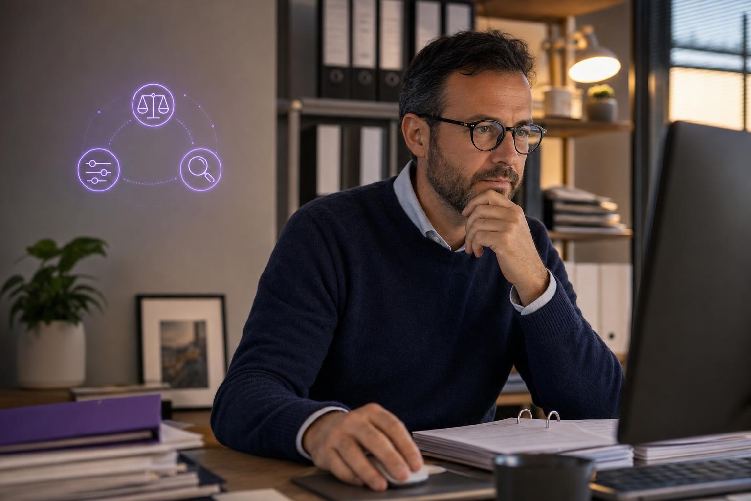 Illustration editoriale — Agence SEO ou système possédé : ce que chaque option coûte vraiment à un cabinet d'expertise ou de conseil (S2)
