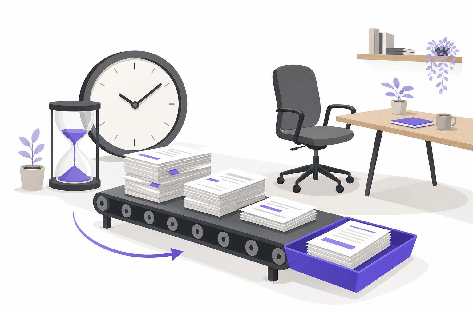 Illustration editoriale — Automatisation : la définition simple pour un dirigeant de PME qui veut reprendre des heures sans devenir technicien