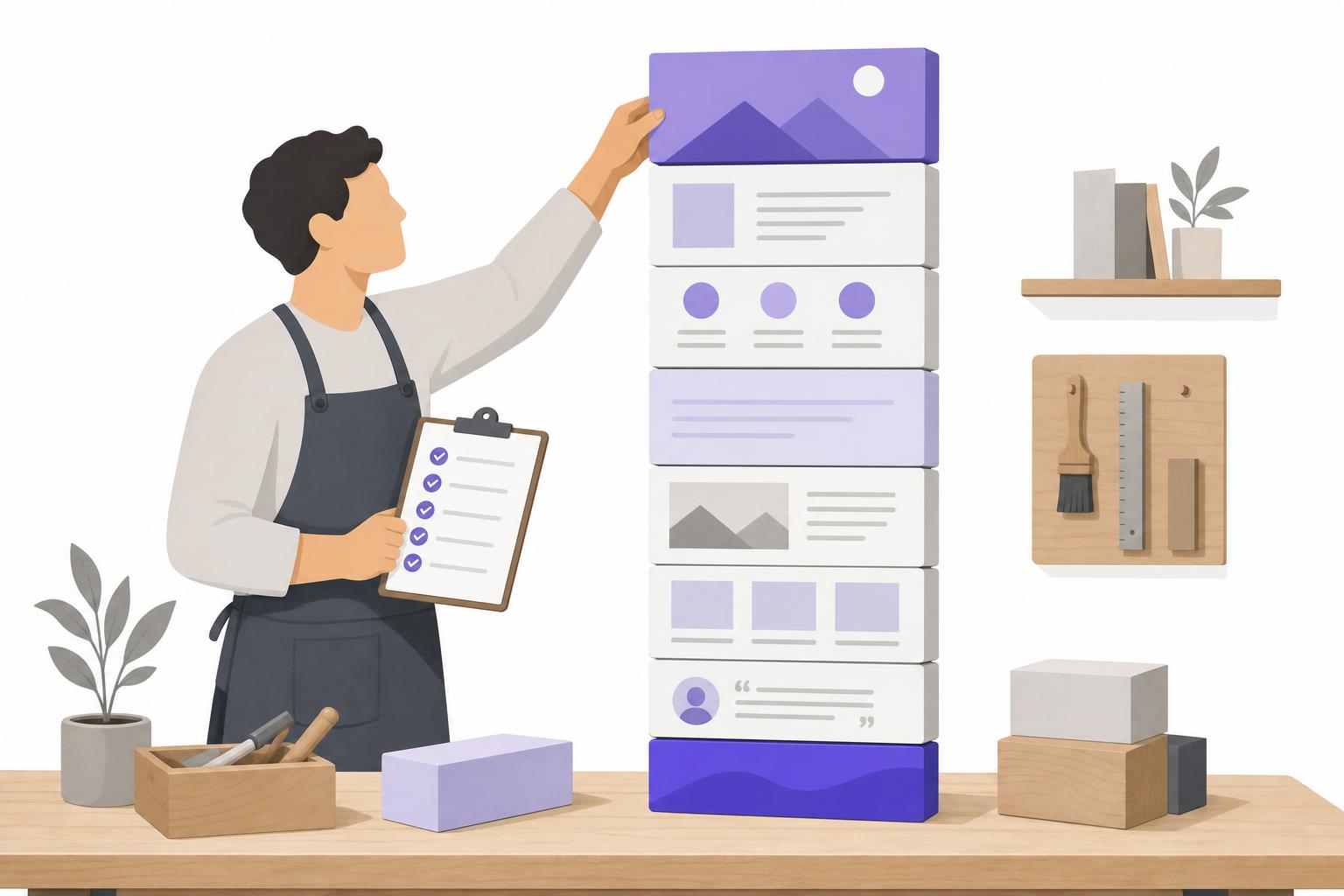 Illustration editoriale — Optimiser une page pour Google et les IA (SEO on-page) : la check-list en 8 points pour une PME