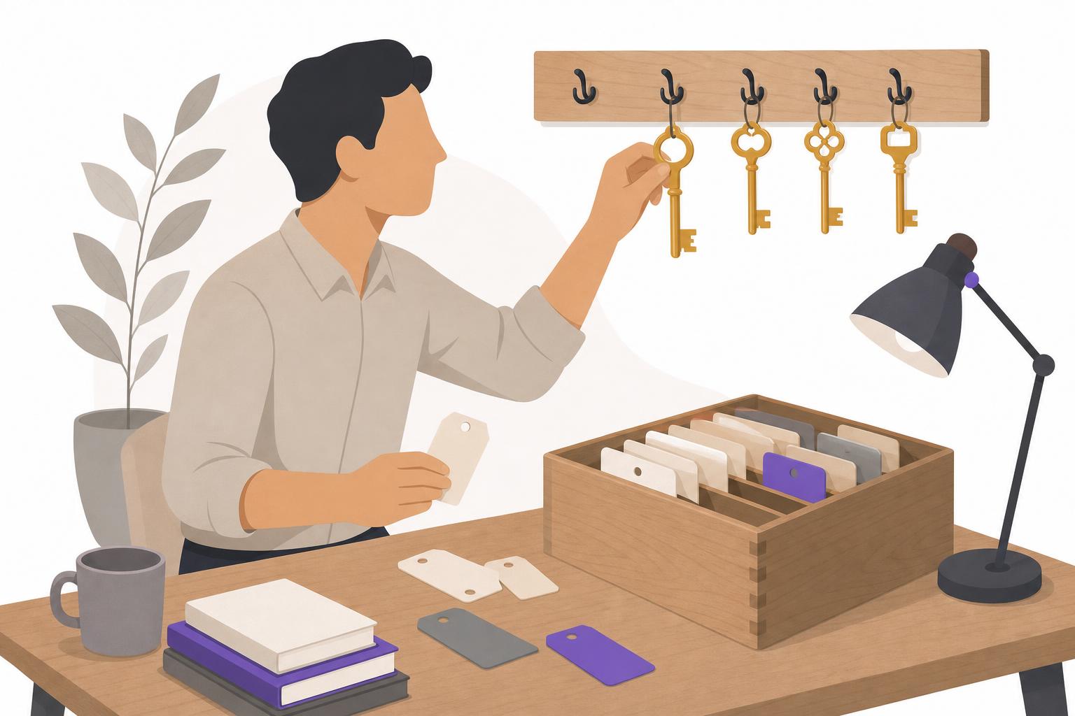 Illustration editoriale — Trouver ses mots-clés quand on est une PME B2B : la méthode pour choisir sur quoi être trouvé sans se tromper