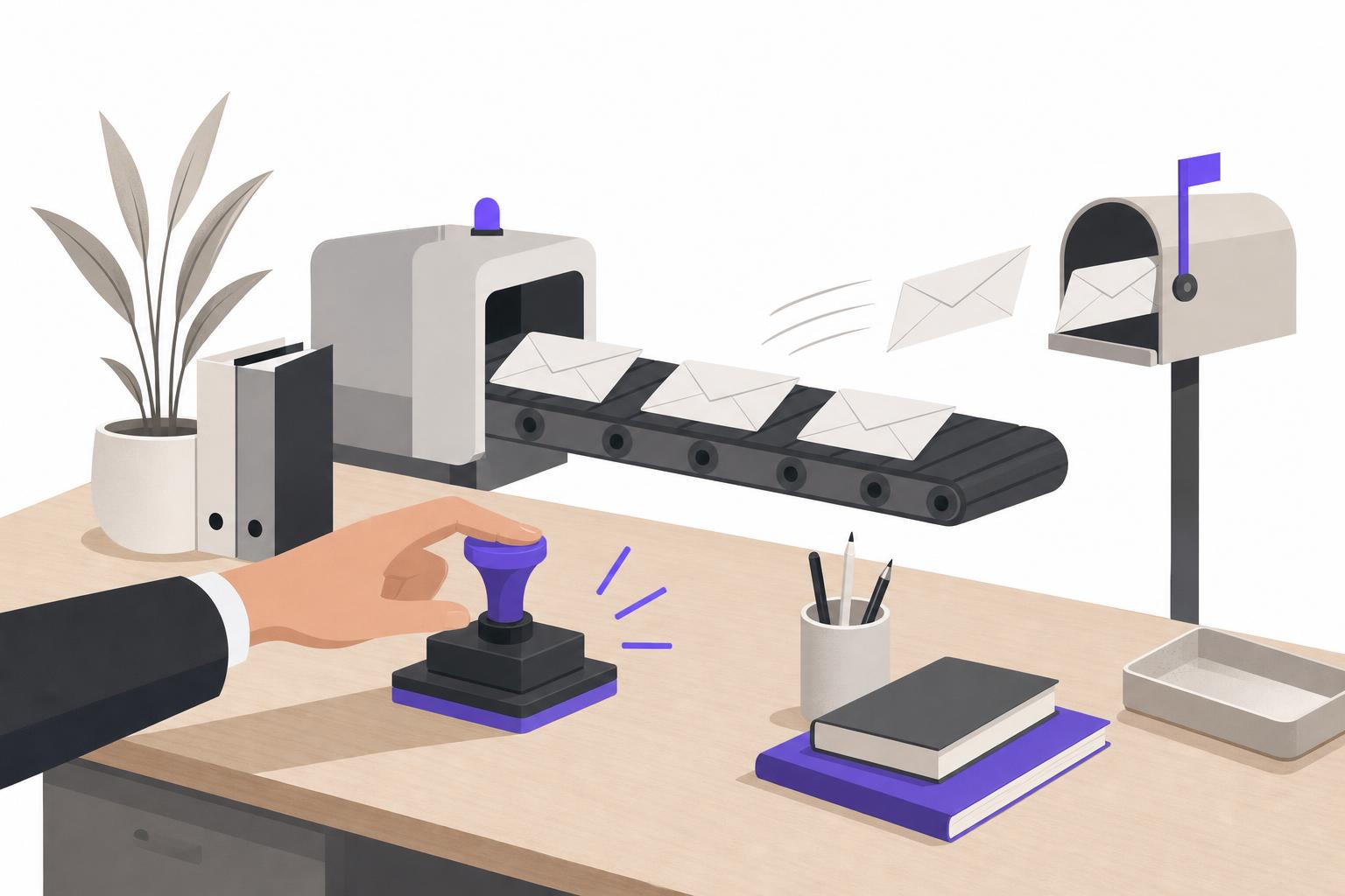 Illustration editoriale — Laisser un système IA écrire et envoyer sans relecture : ce que ça coûte vraiment à une PME