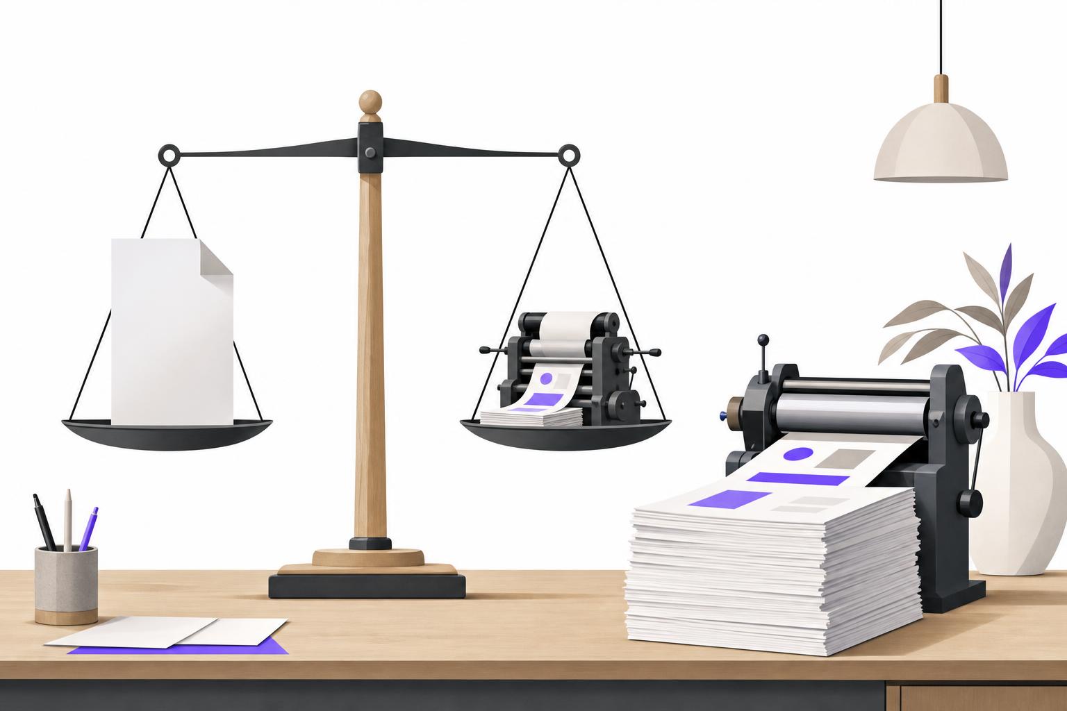 Illustration editoriale — Payer au mot avec la rédaction web freelance ou posséder un système qui publie : quel tarif compare-t-on vraiment pour tenir un blog dans la durée