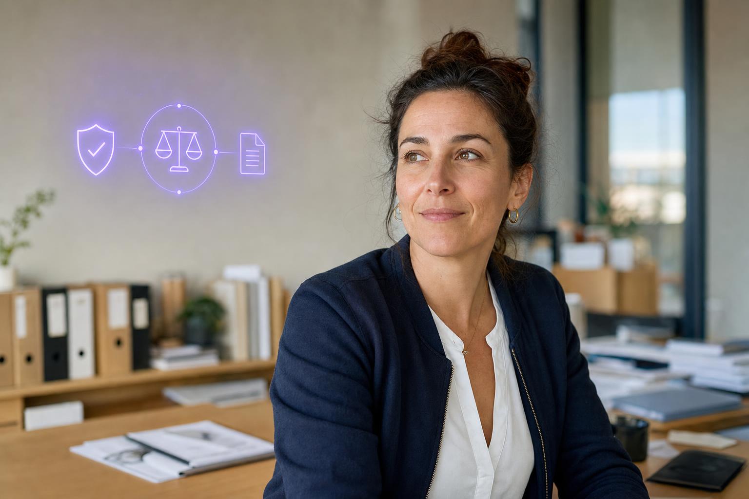 Illustration editoriale — AI Act phase 2 en 2026 : ce qui devient obligatoire pour une PME qui utilise un système IA (prospection, relance, accueil) et ce qui reste hors périmètre