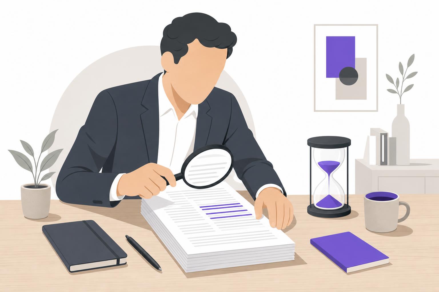 Illustration editoriale — Lire un rapport de visibilité en 10 minutes sans jargon : ce qu’un dirigeant de PME B2B regarde vraiment pour décider