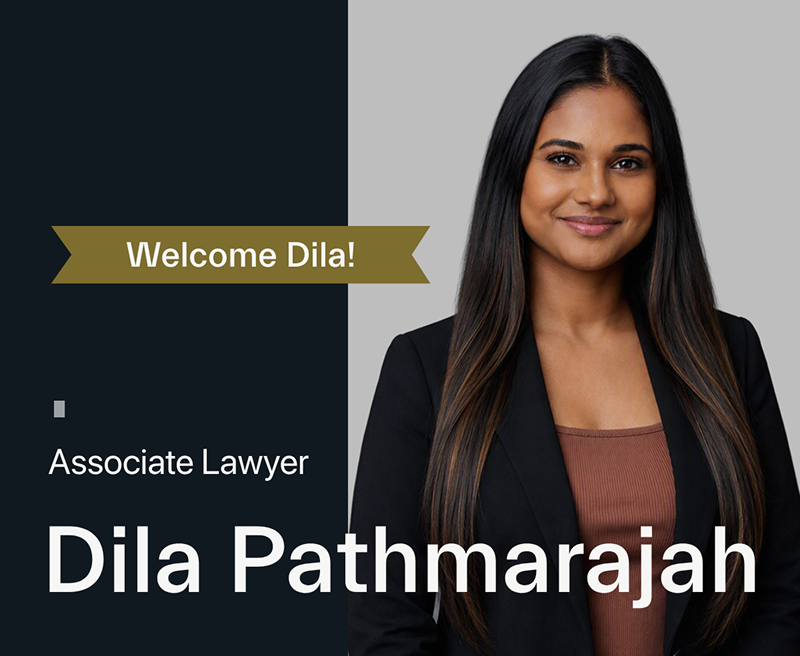 Welcome Dila Pathmarajah with photo of Dila