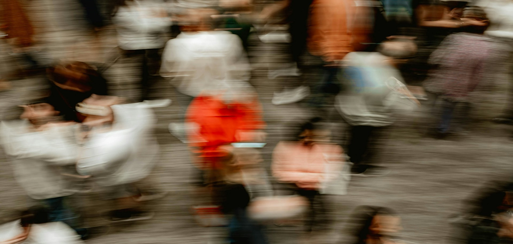 blurry people walking in Perth City