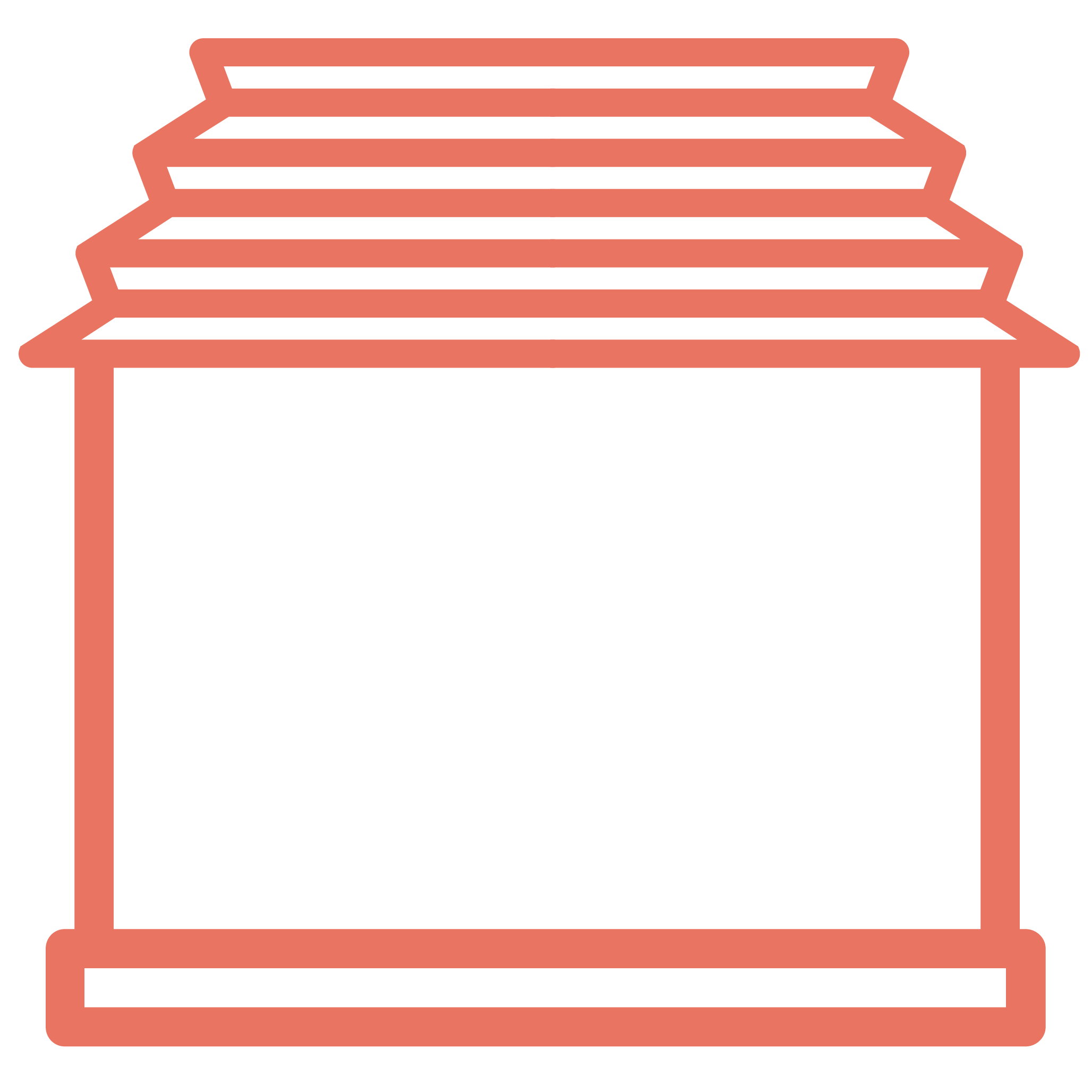 Lamellendach Icon