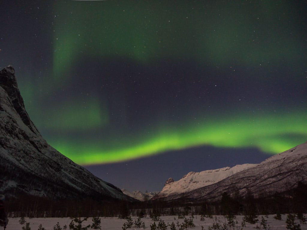 Auroras boreales en Canadá