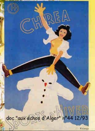 Poster Vintage ski sports d'hiver