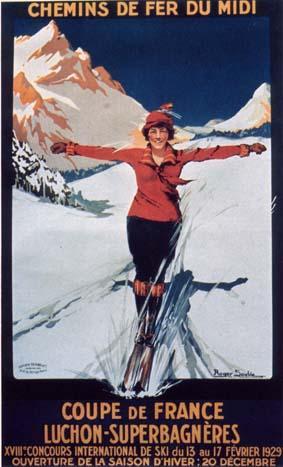 Poster Vintage ski Superbagneres