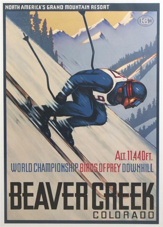 Poster Vintage ski Beaver Creek