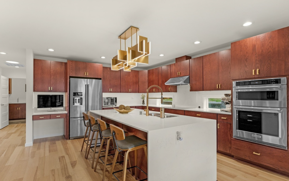 Kitchen in a completed Hilson Homes build in Tacoma, Washington