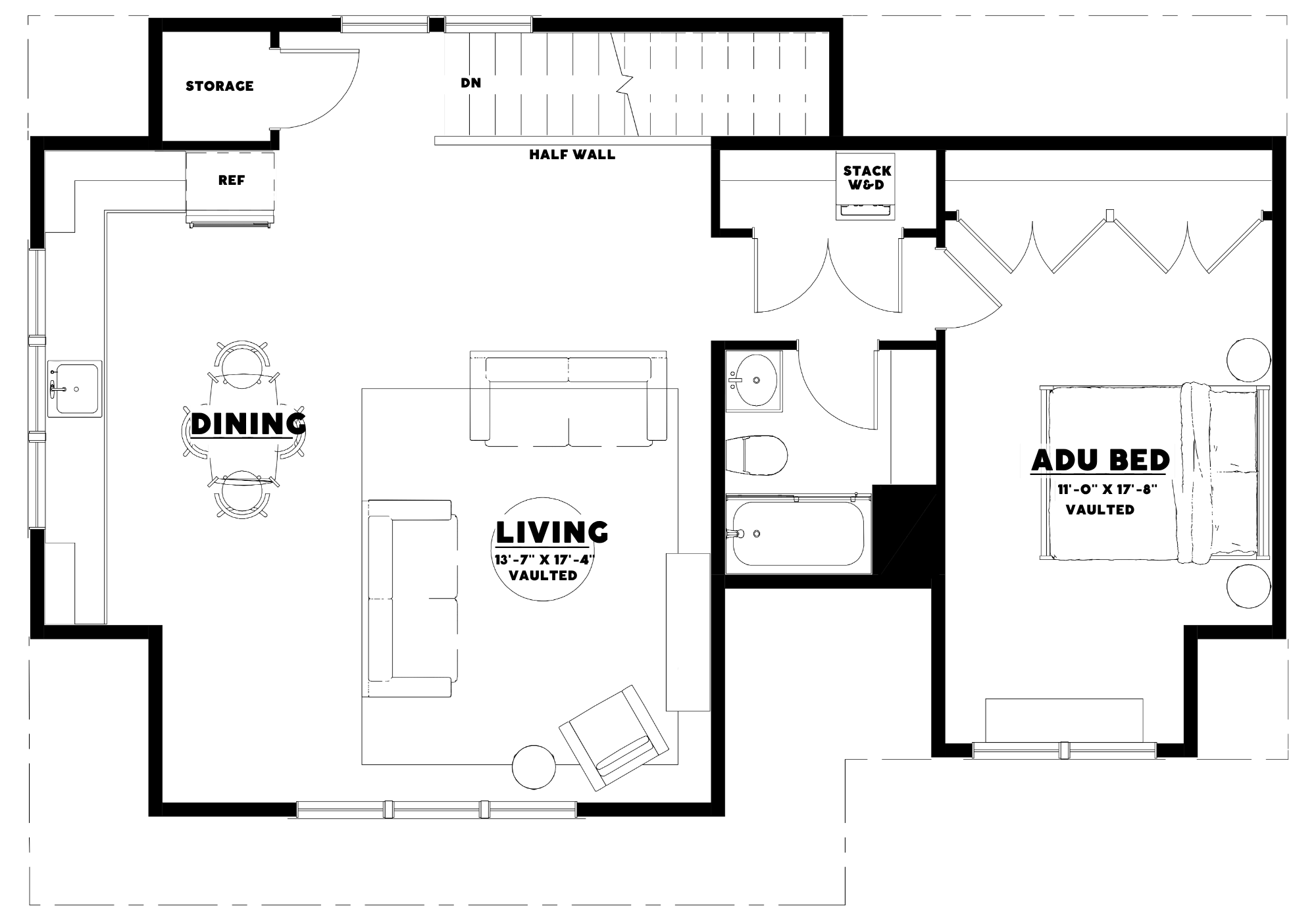 Columbia Crest floor plan - 1,089 sq ft, 1 bedroom, 1 bathroom