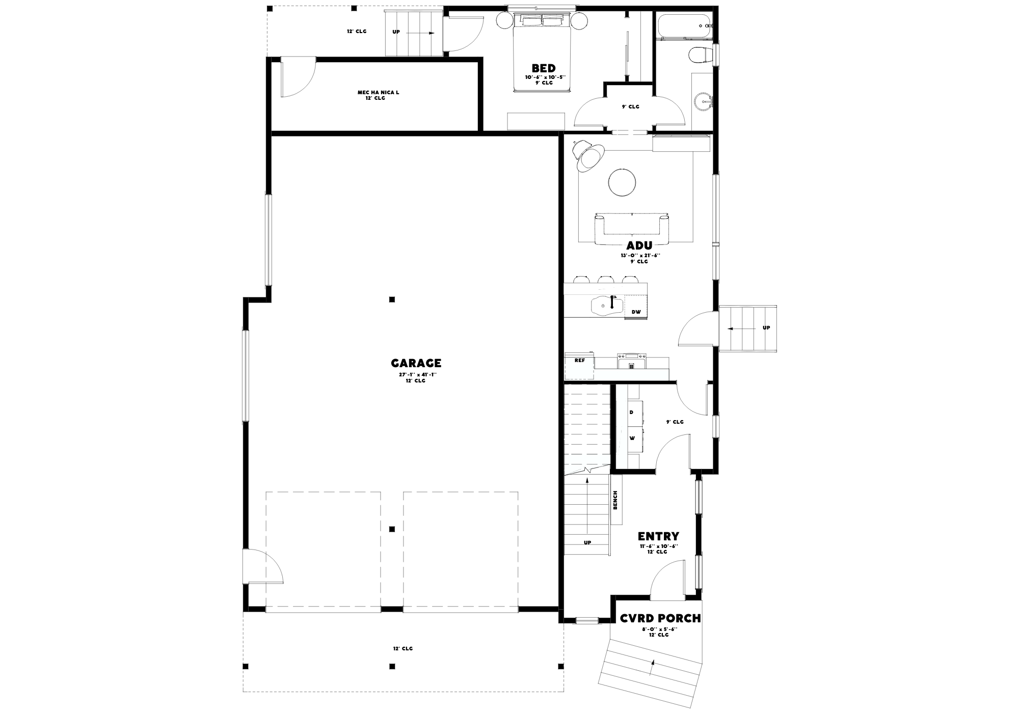 The Pamona floor plan - 2,562 sq ft, 3 bedroom, 2 bathroom