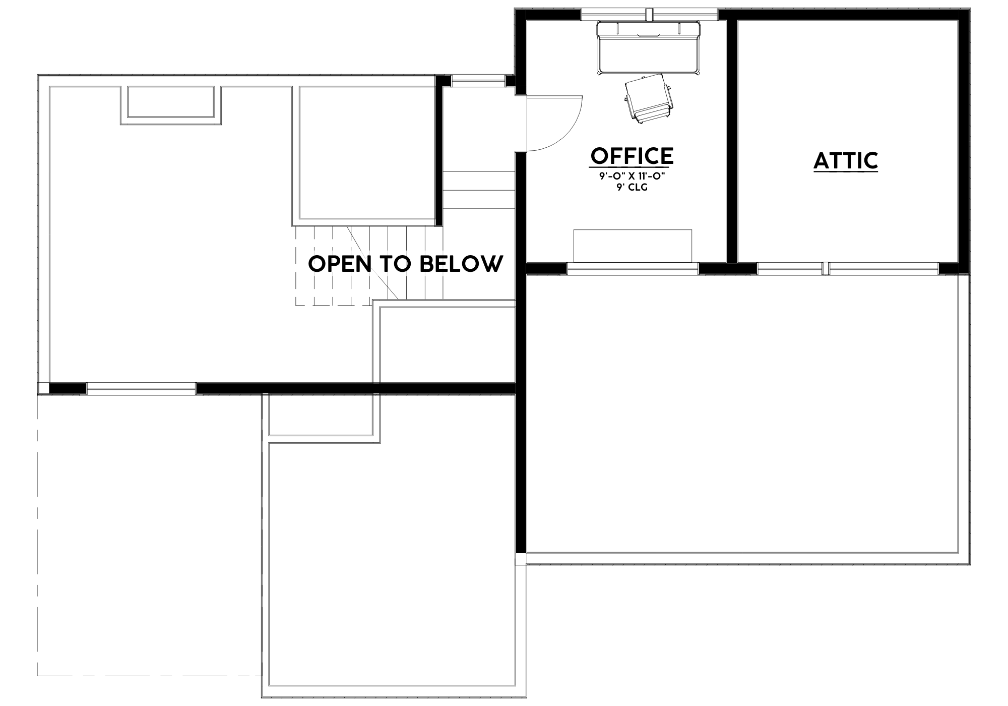 Willowrise floor plan - 797 sq ft, 1 bedroom, 1 bathroom (upper level)