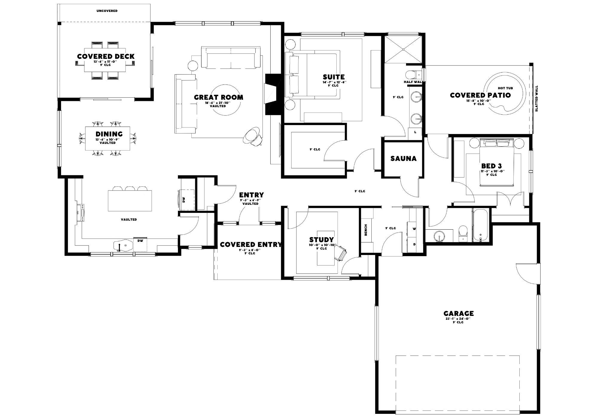 The Stillwater floor plan - 1,867 sq ft, 3 bedroom, 2 bathroom