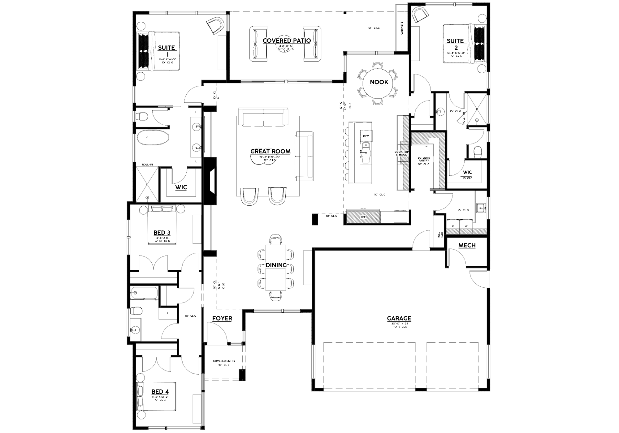 The Vanguard floor plan - 2,990 sq ft, 4 bedroom, 3 bathroom