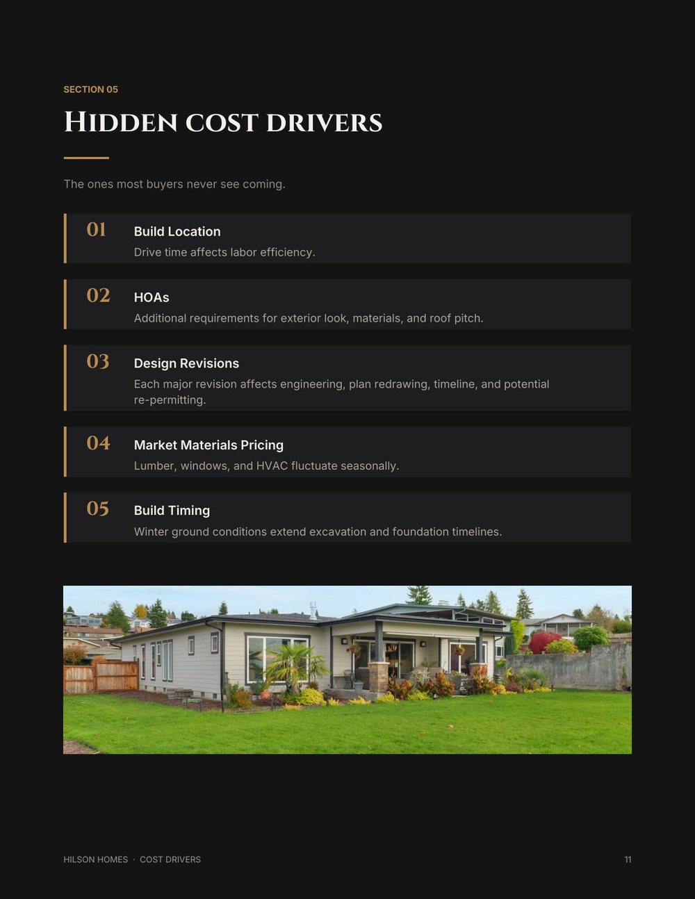 Hidden cost drivers page from the guide