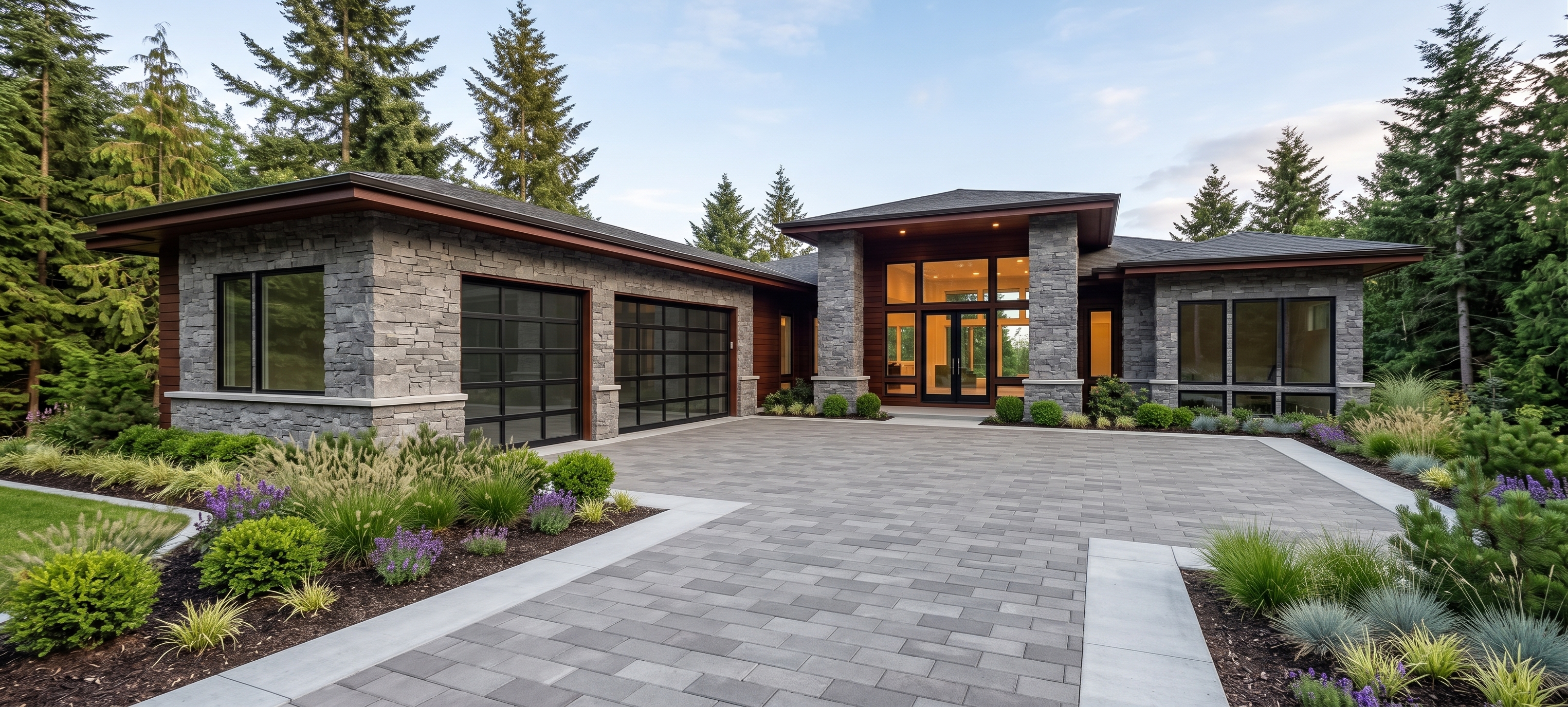 Maplewood - exterior rendering of a 4,197 sq ft daylight basement prairie home