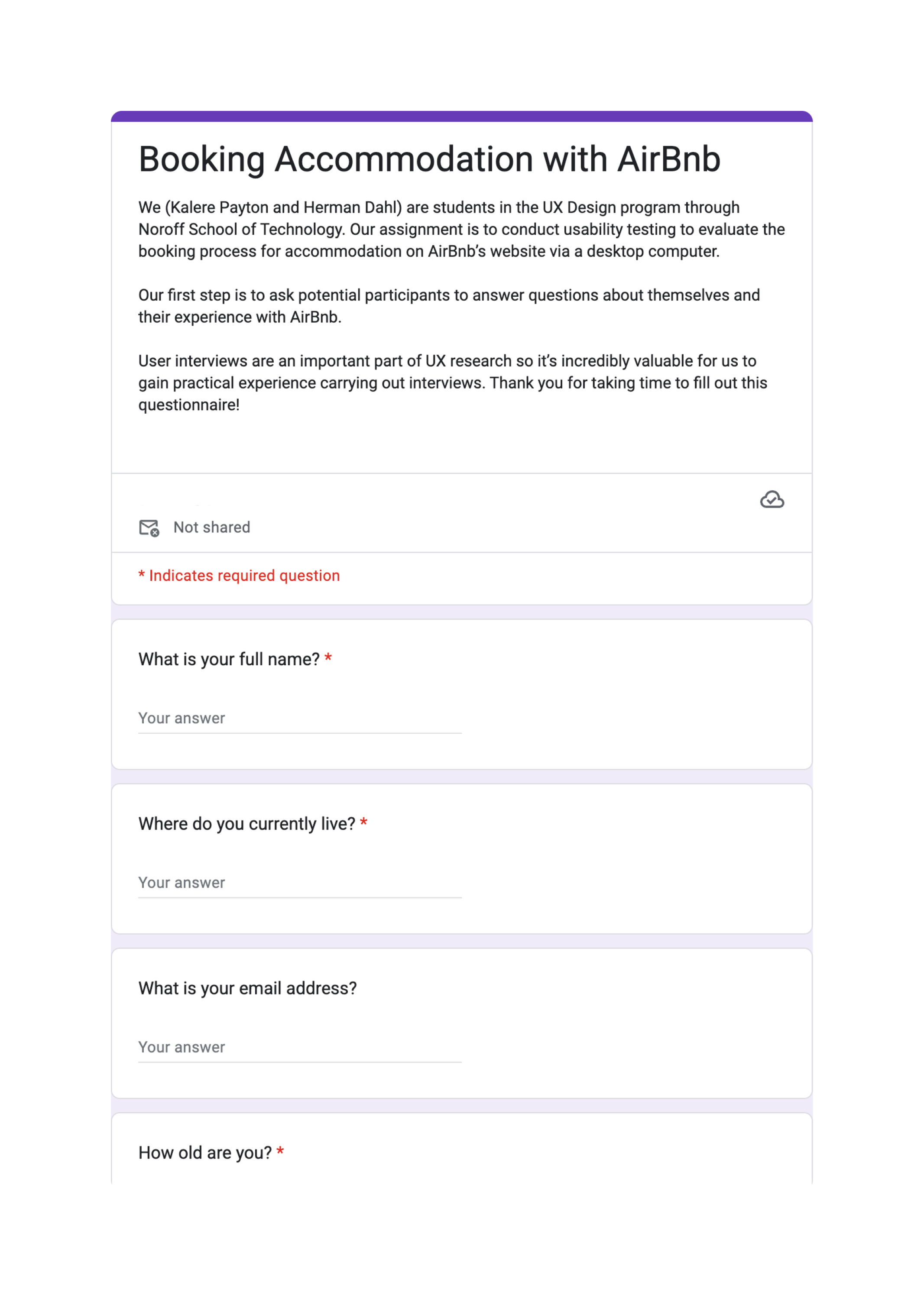 Screener affinity notes