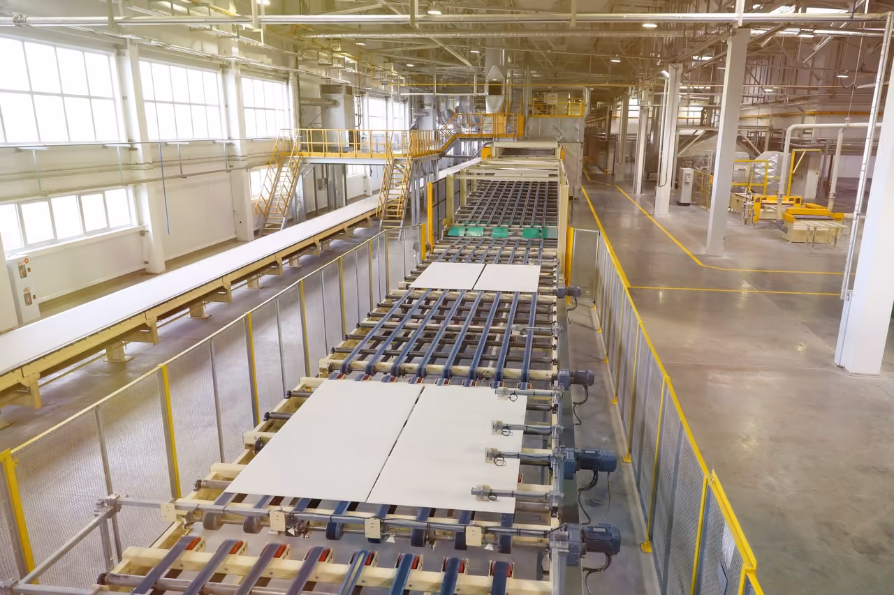 plasterboard manufacturing plant