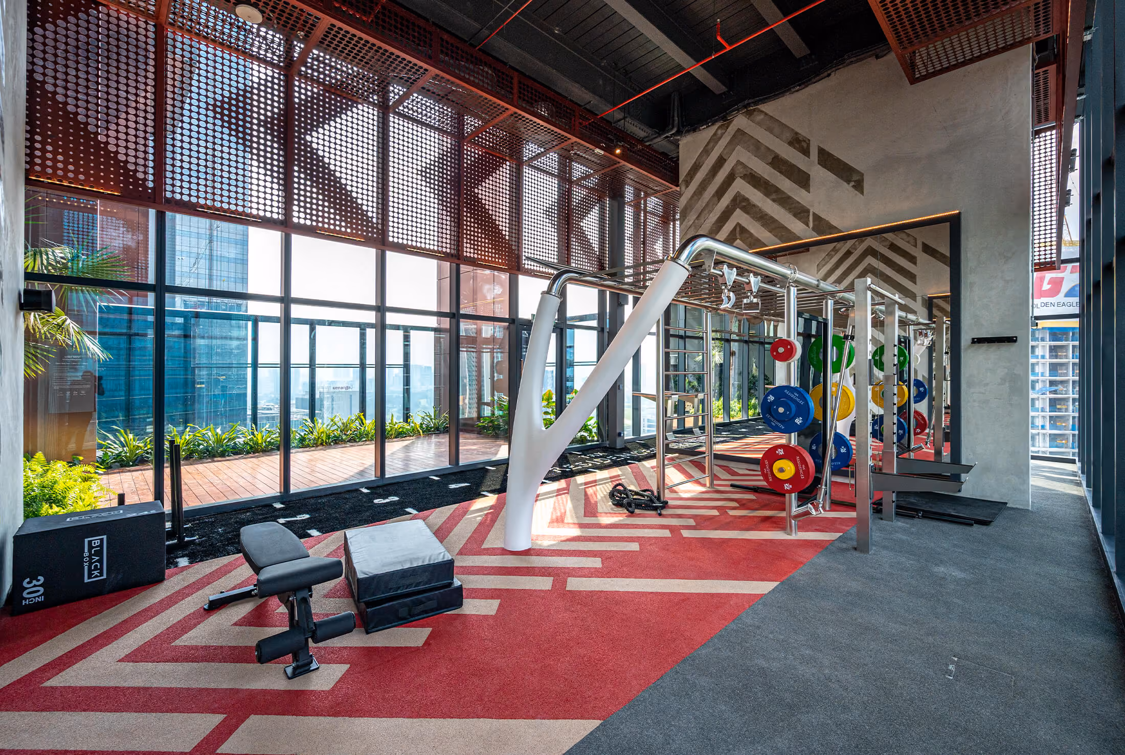Fitness centre at TRX Residences