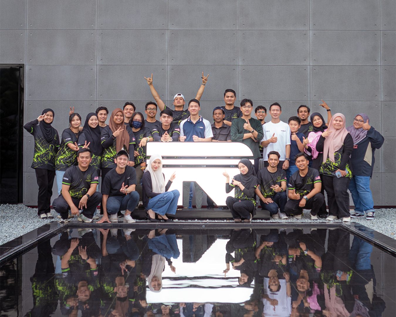 The i2 Energy team together at RUD International Circuit in Kuala Lumpur