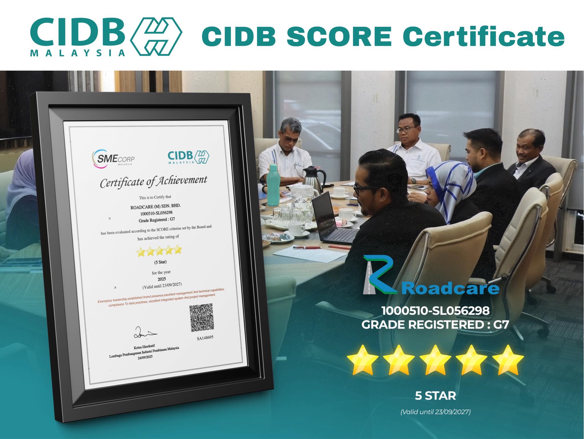 Protasco Active photograph: Roadcare (M) Sdn. Bhd. menerima Penarafan 5 Bintang CIDB Malaysia