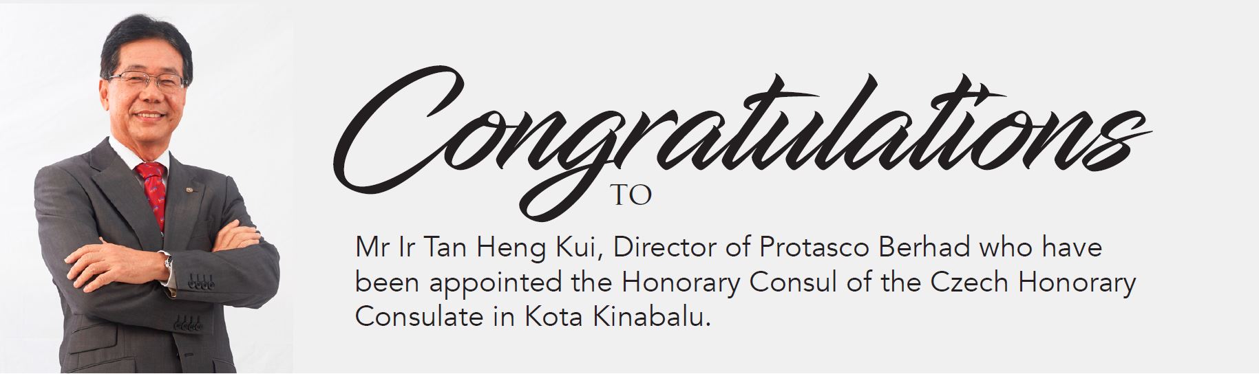 Protasco Active photograph: Congratulations to Mr Ir Tan Heng Kui
