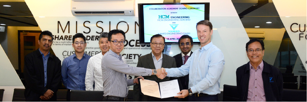 Protasco Active photograph: Signing Ceremony Of Collaboration Agreement Between HCM Engineering Sdn Bhd & Vamed Engineering Gmbh