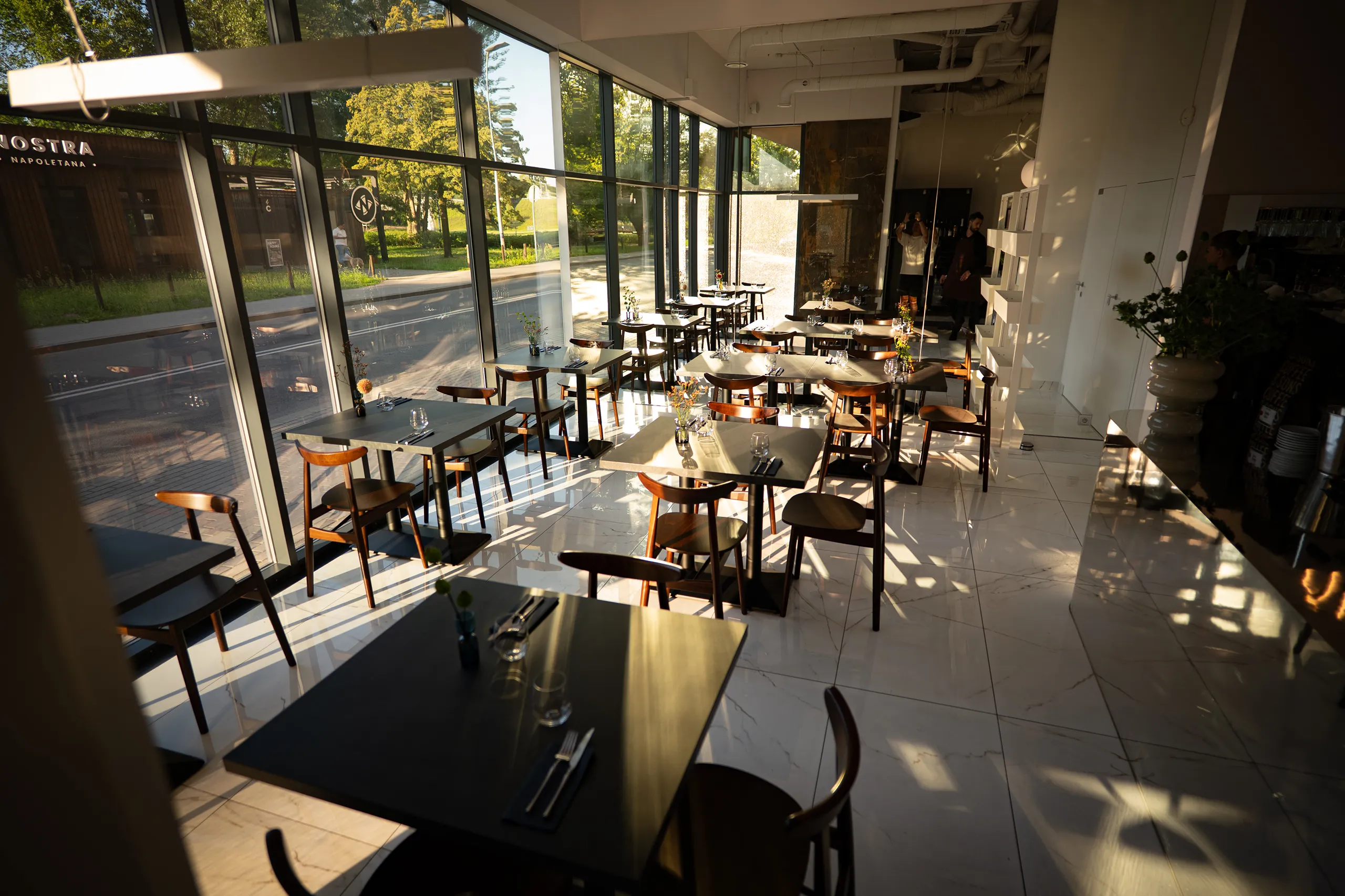 Wystrój wnętrza restauracji Honō