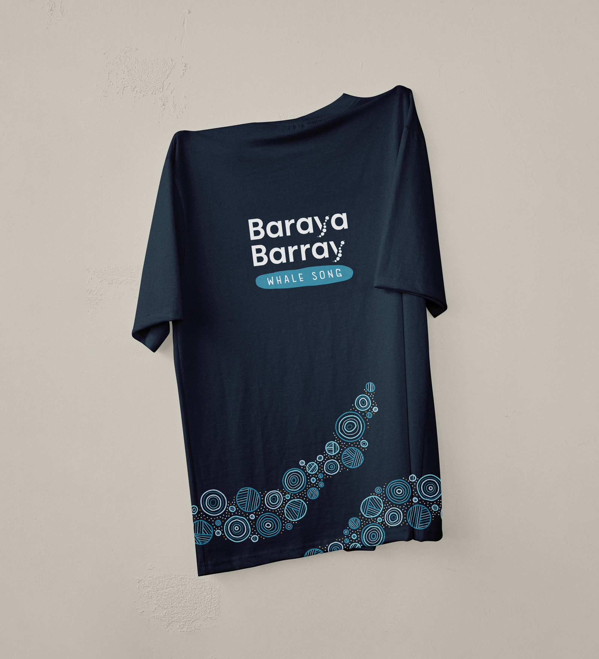 Baraya Barray brand artwork showing the whale migration colour palette inspired by the ocean and coastline