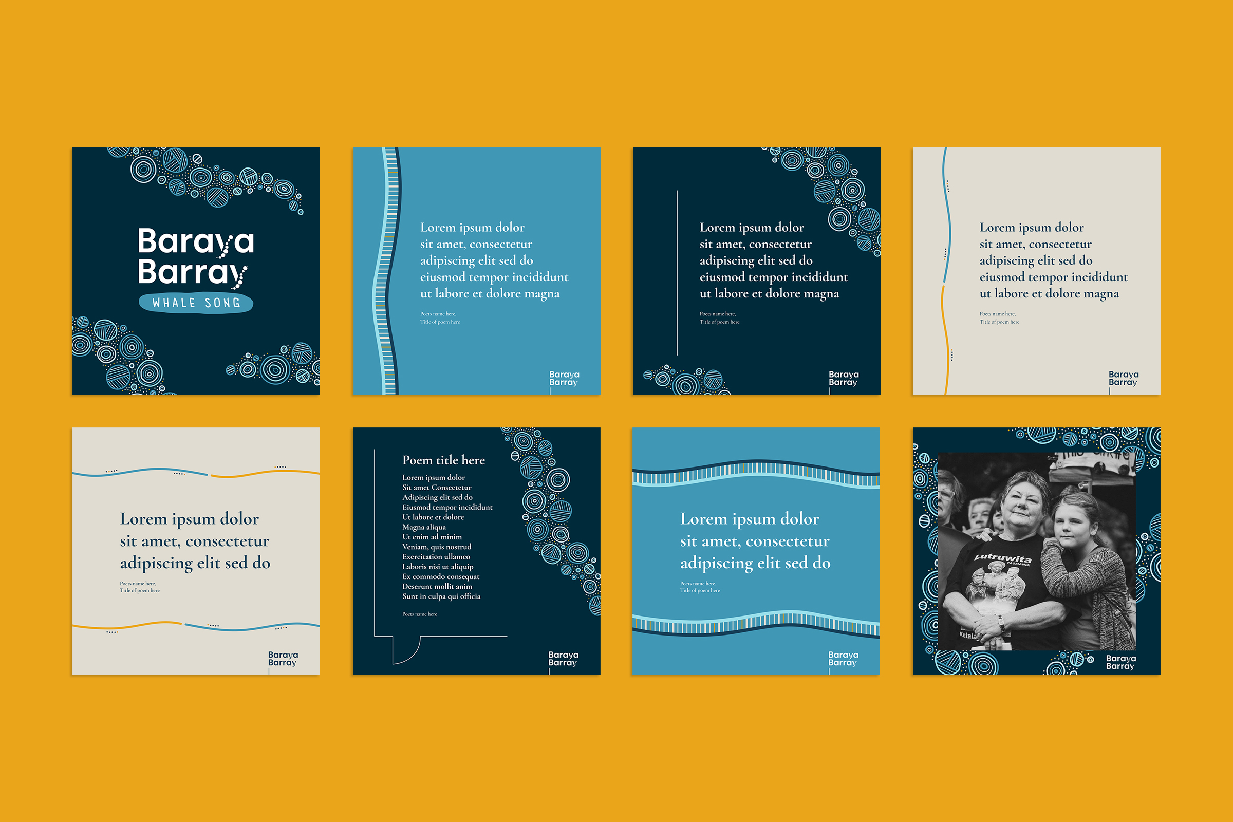 Baraya Barray identity design created for Red Room Poetry's First Languages school poetry workshops