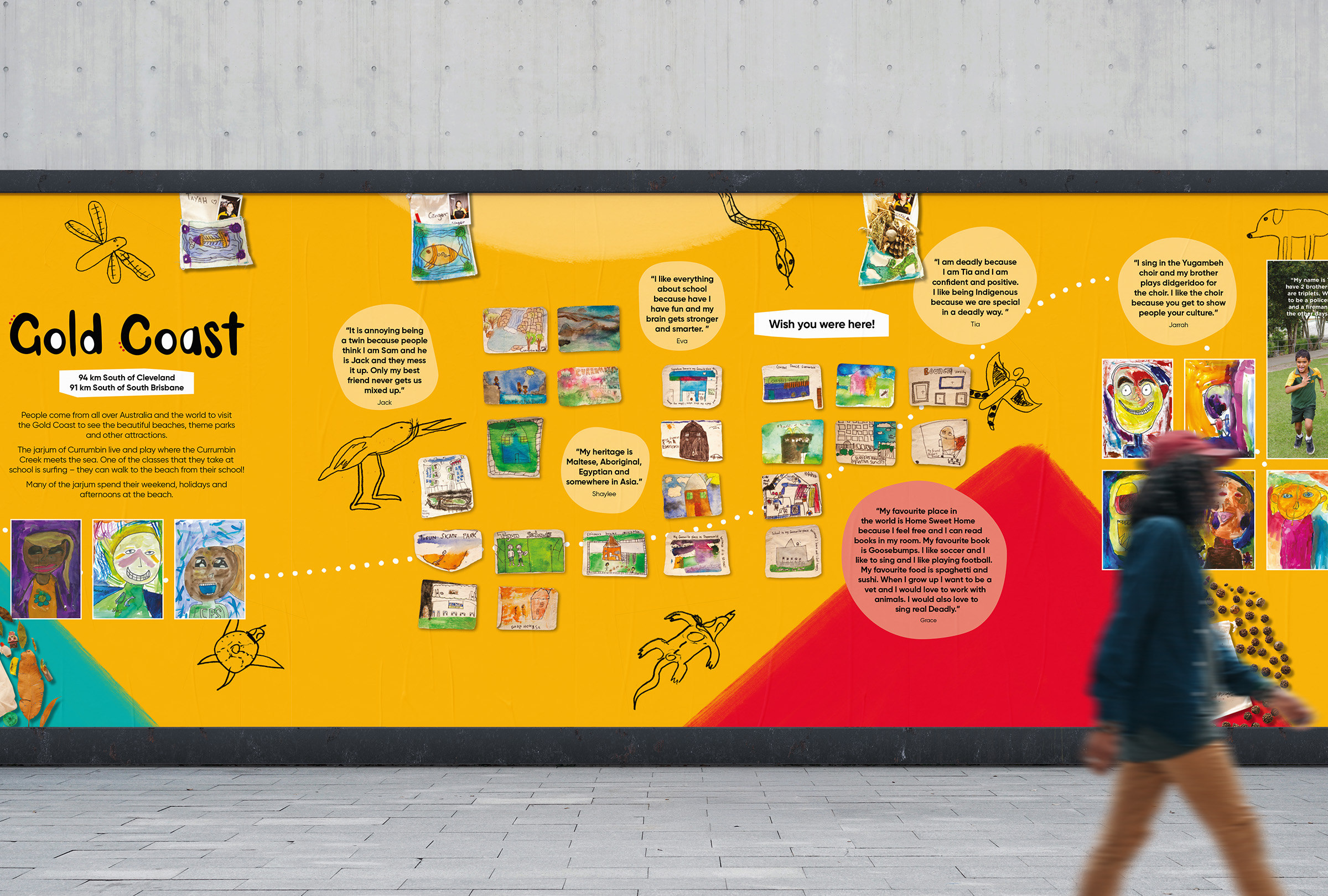 Jarjum Life Museum storybook design featuring First Nations children's artwork and stories