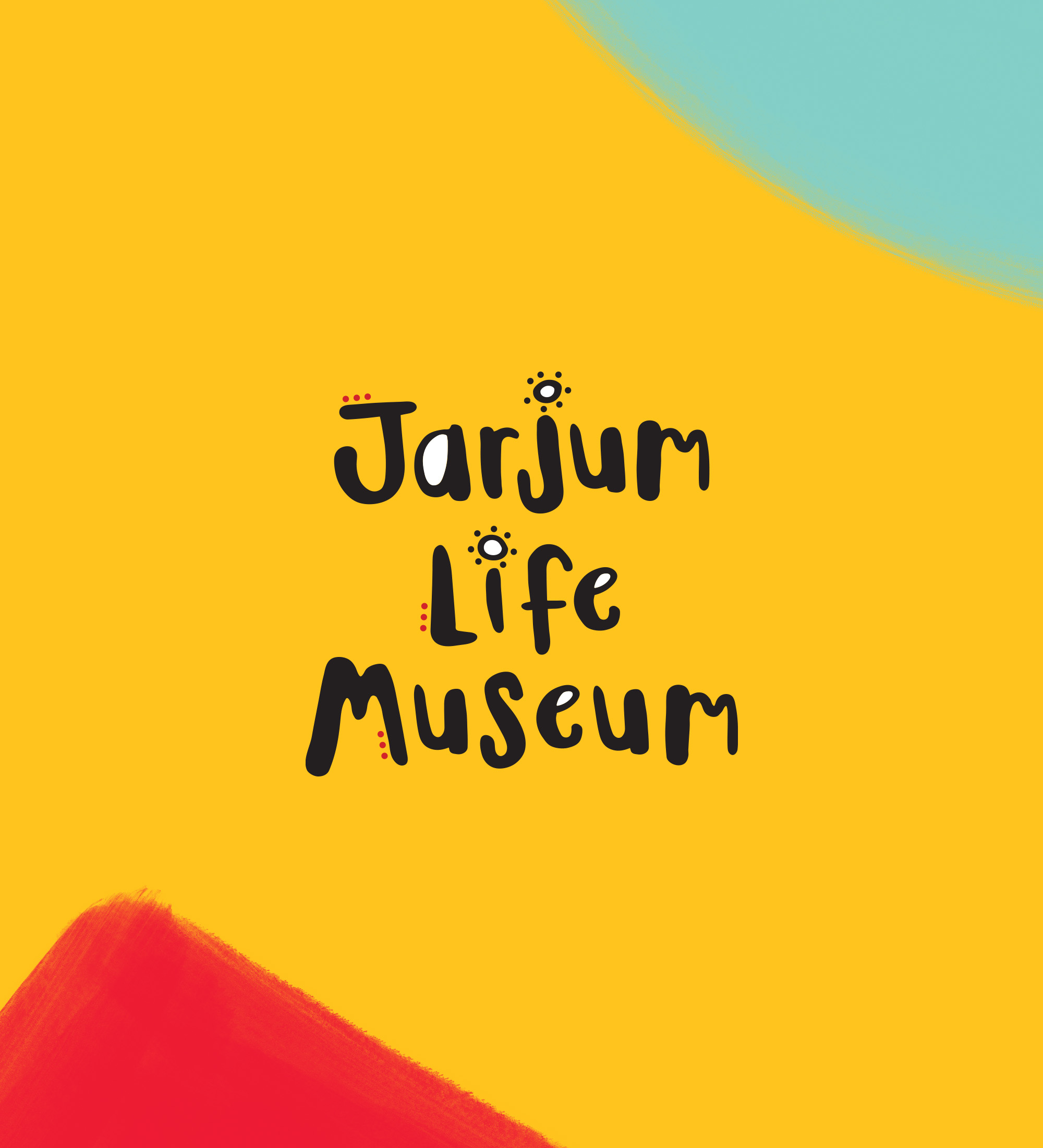 Hand-drawn brand identity created for Jarjum Life Museum, a First Nations children's art and storytelling project at QPAC's Out of the Box festival