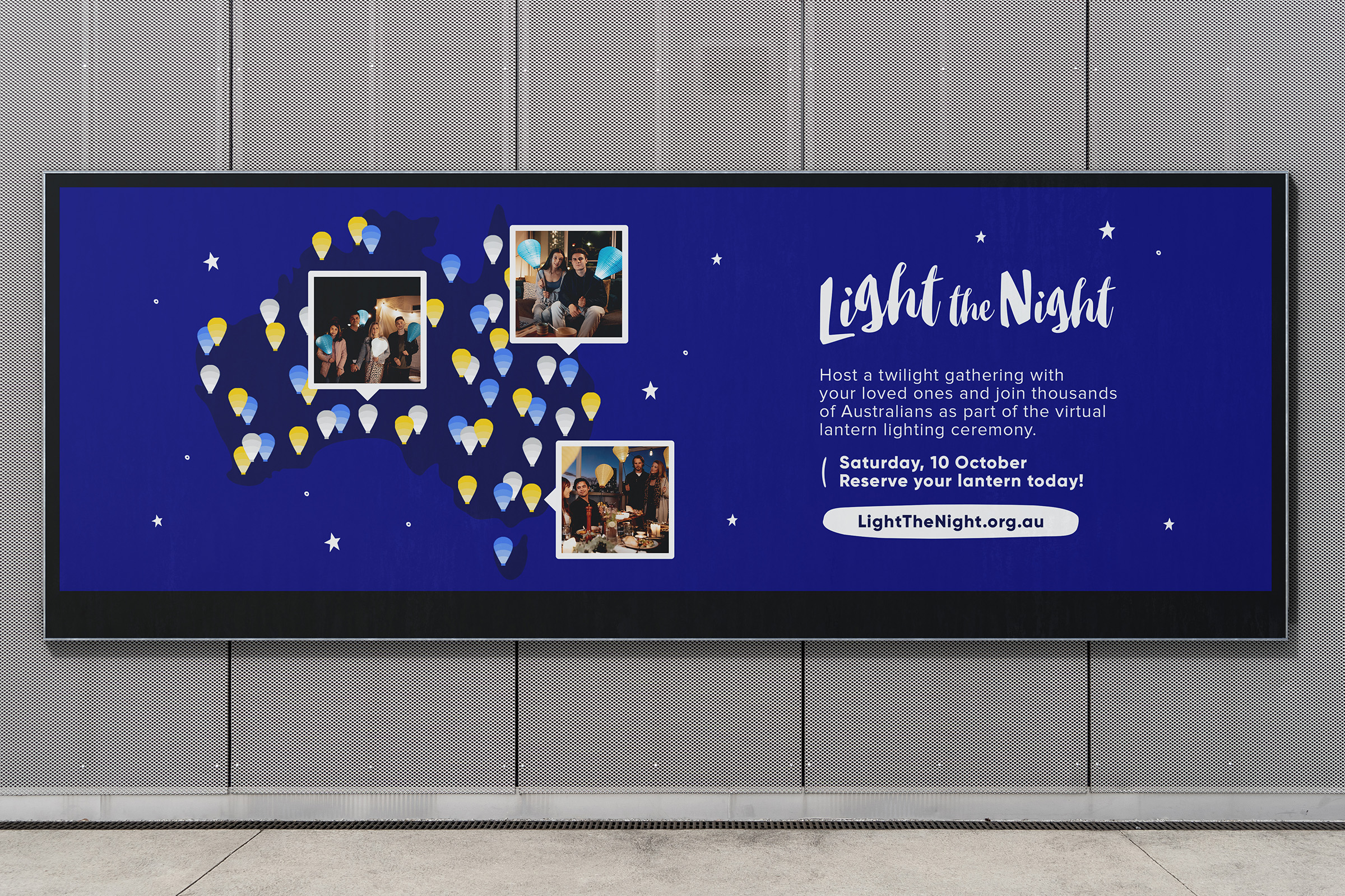 Final illustrated artwork from the Light the Night campaign for Leukaemia Foundation