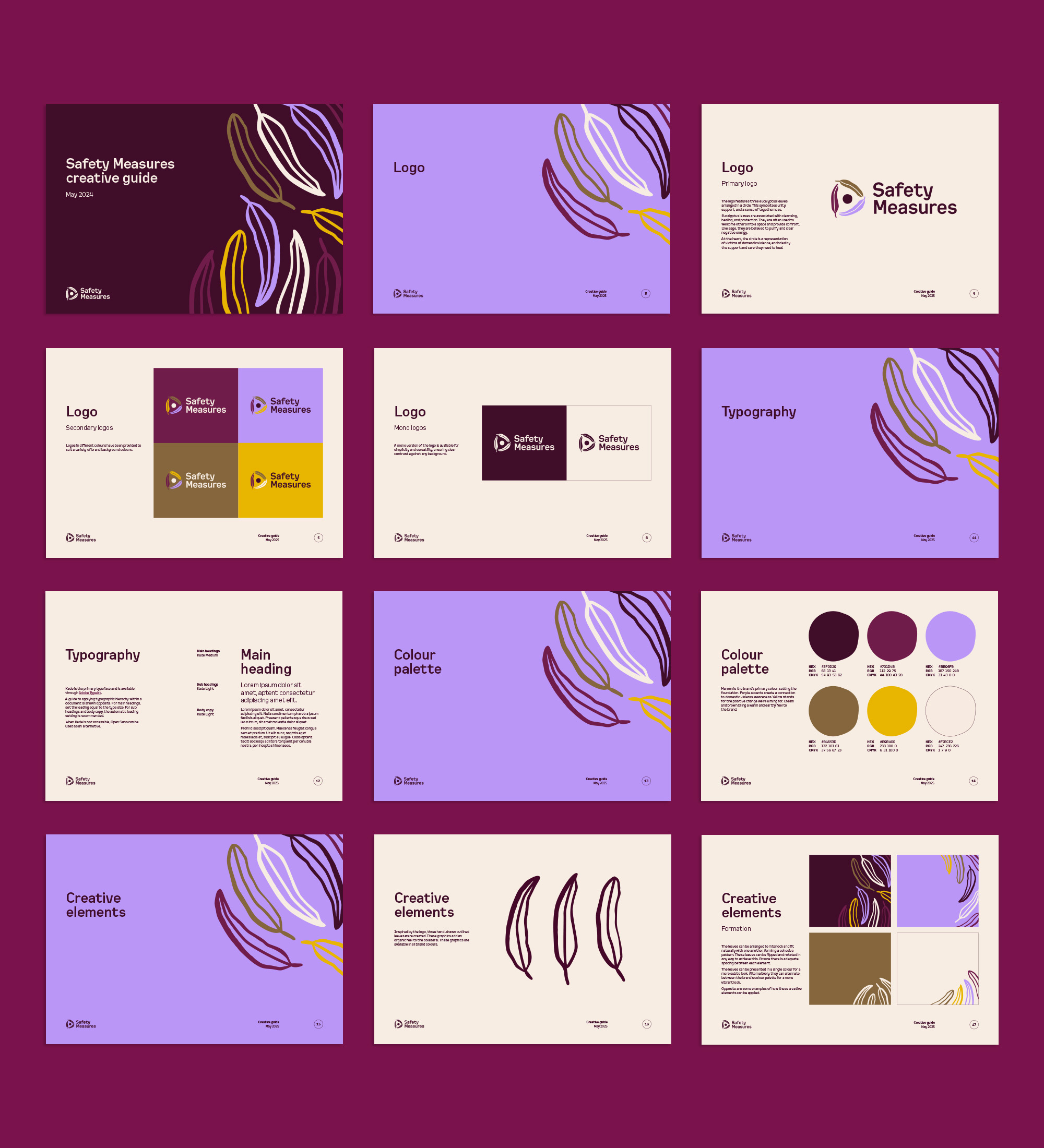 Safety Measures branding applied across program materials supporting women, First Nations people and diverse communities
