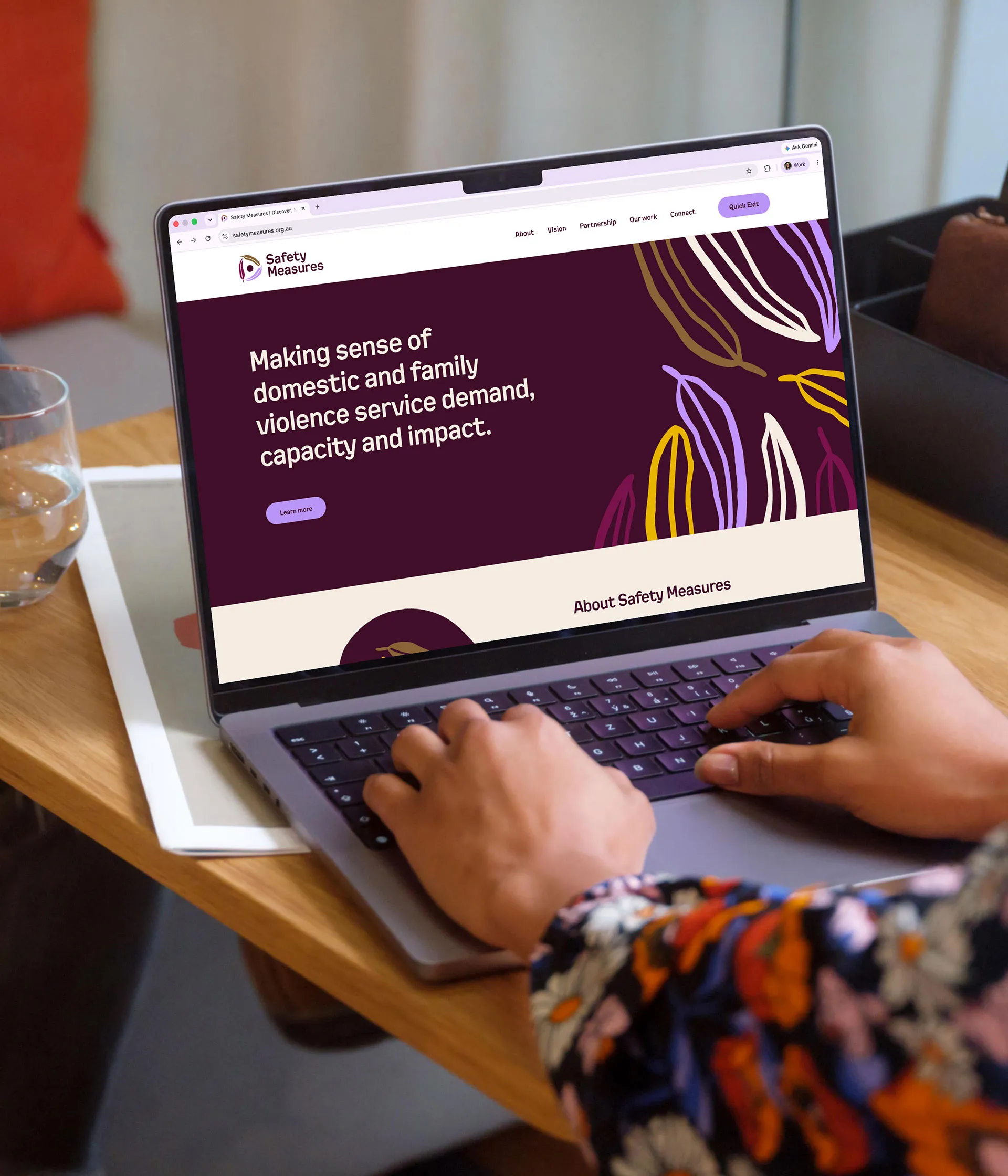 The Safety Measures website design