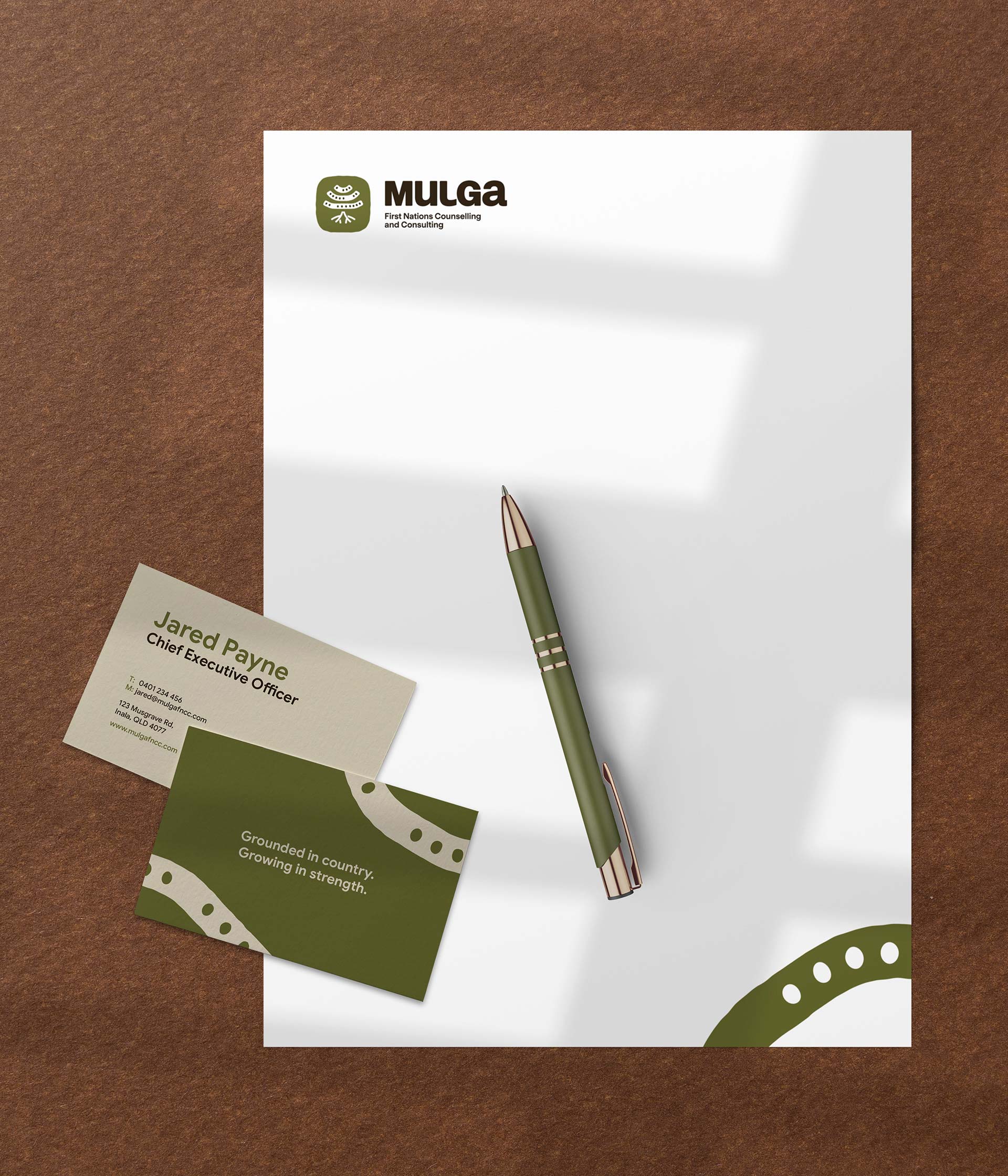 Mulga business card design