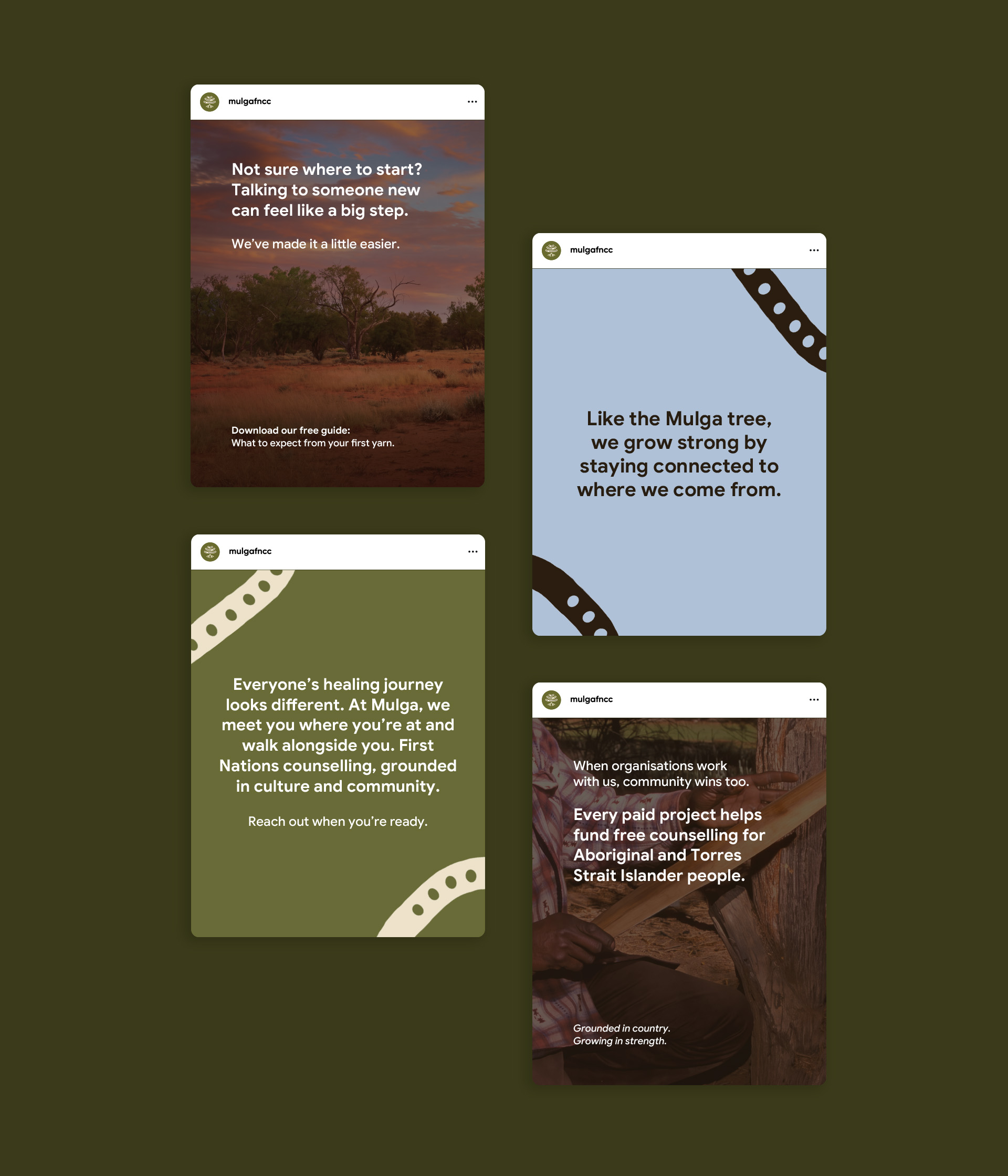 Mulga First Nations social post templates