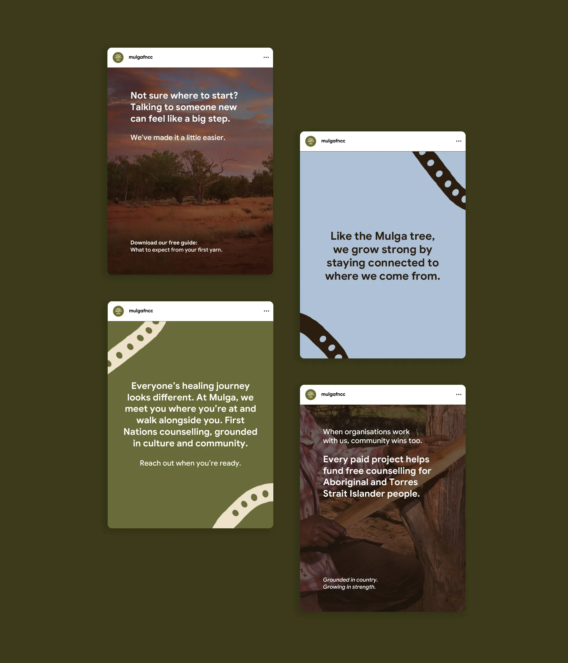 Mulga First Nations social post templates