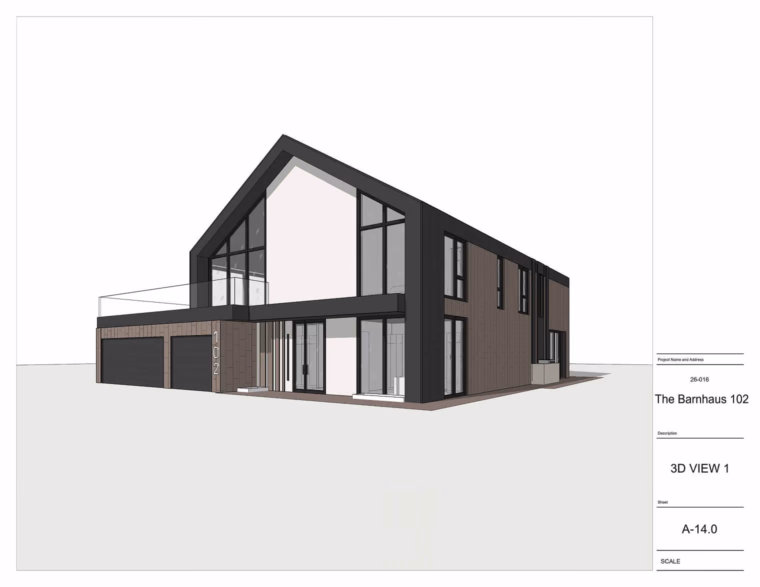 Model 102, The Barnhaus, a modern barn-style home, Chicago, North Shore & Southern Wisconsin