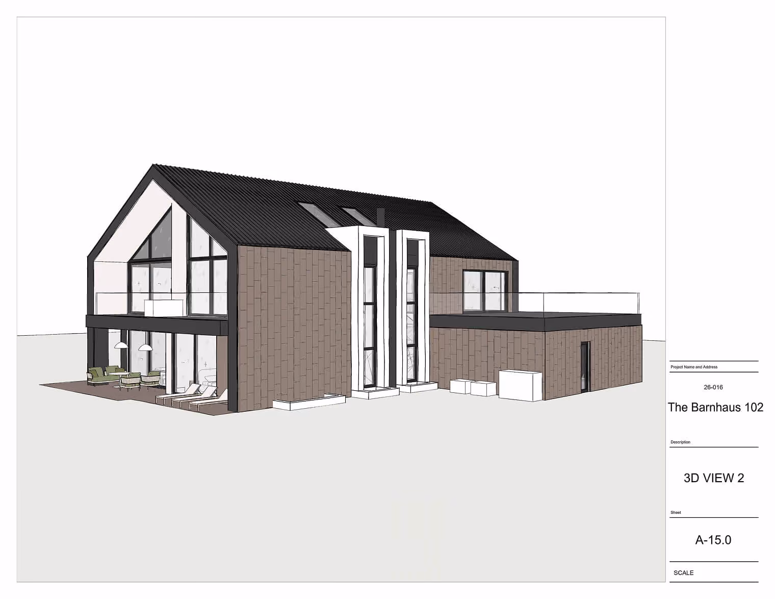 Model 102, The Barnhaus, a modern barn-style home, Chicago, North Shore & Southern Wisconsin