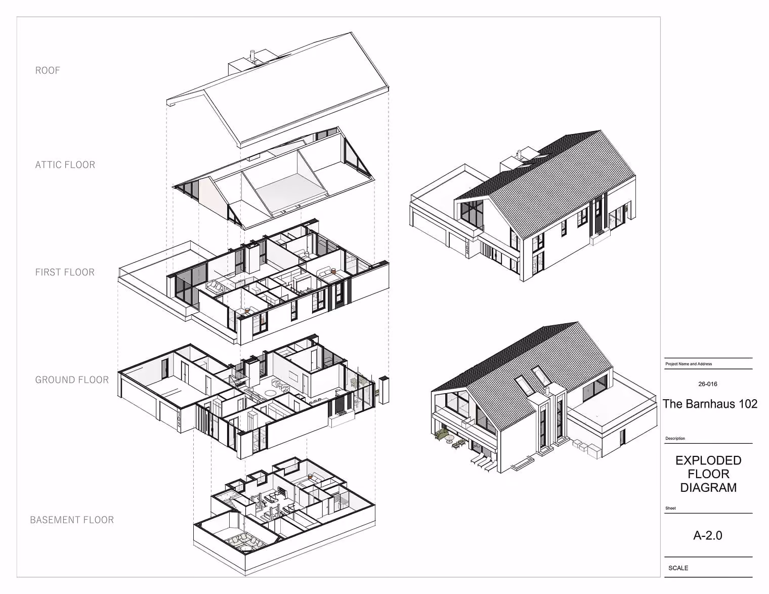 Model 102, The Barnhaus, a modern barn-style home, Chicago, North Shore & Southern Wisconsin